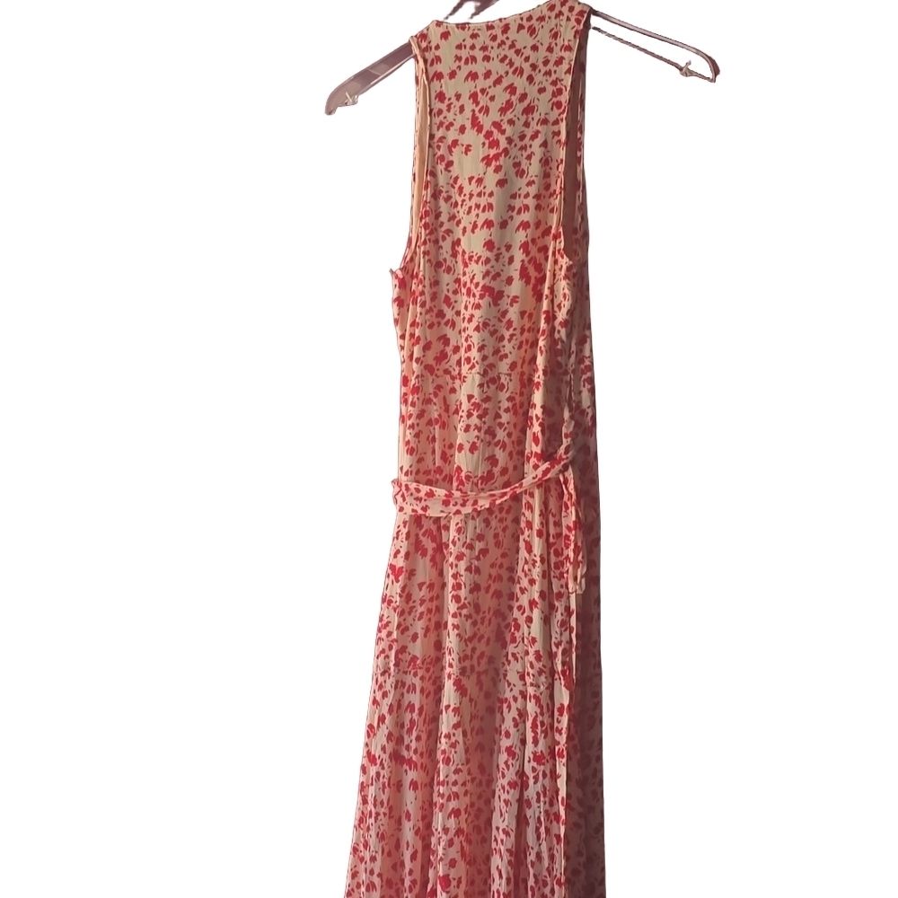NWT Olivaceous Pink and White Asymmetrica Warped l Maxi Dress - Picture 6 of 14